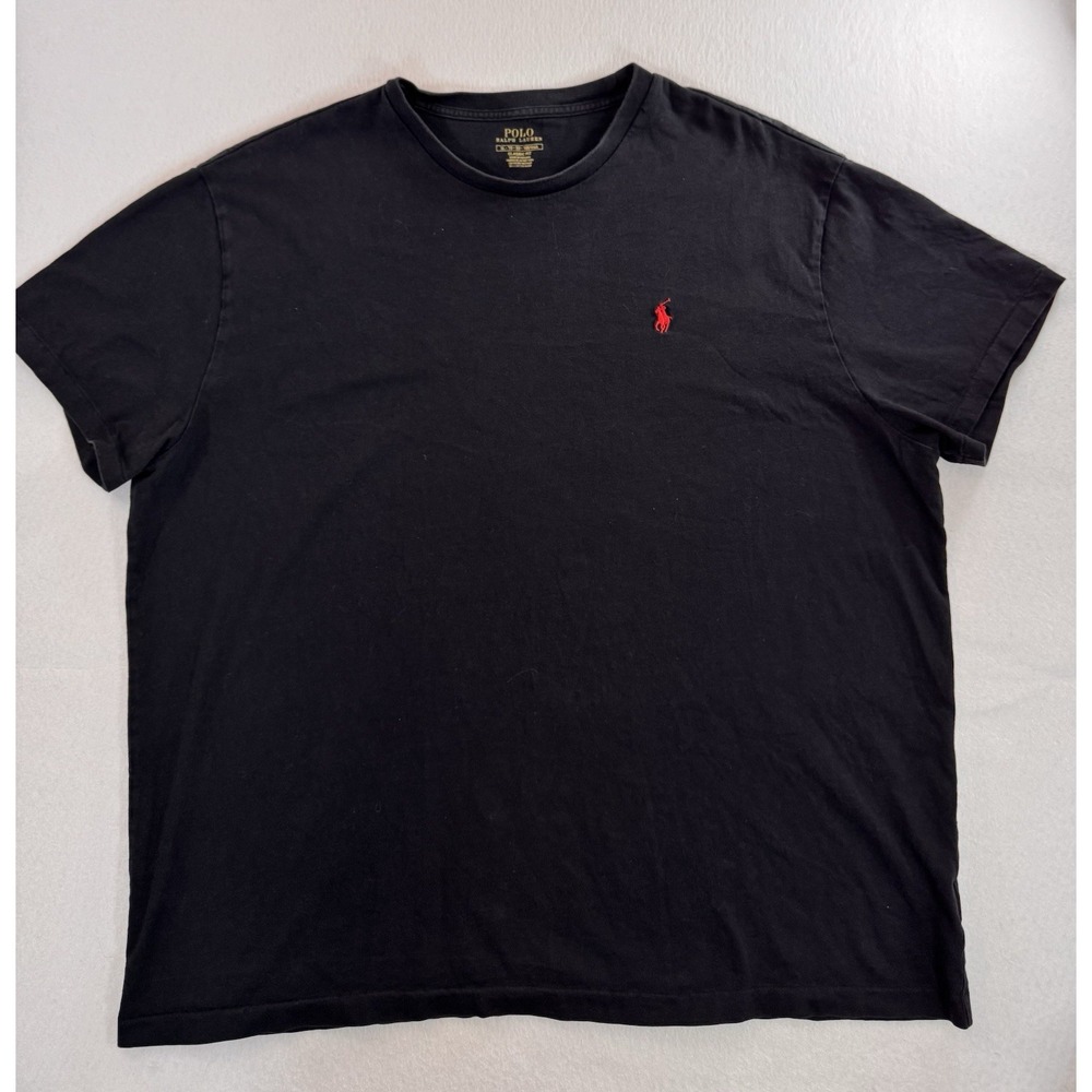 Polo Ralph Lauren Mens T Shirt Black XL Classic Fit Short Sleeve Minimalist Logo